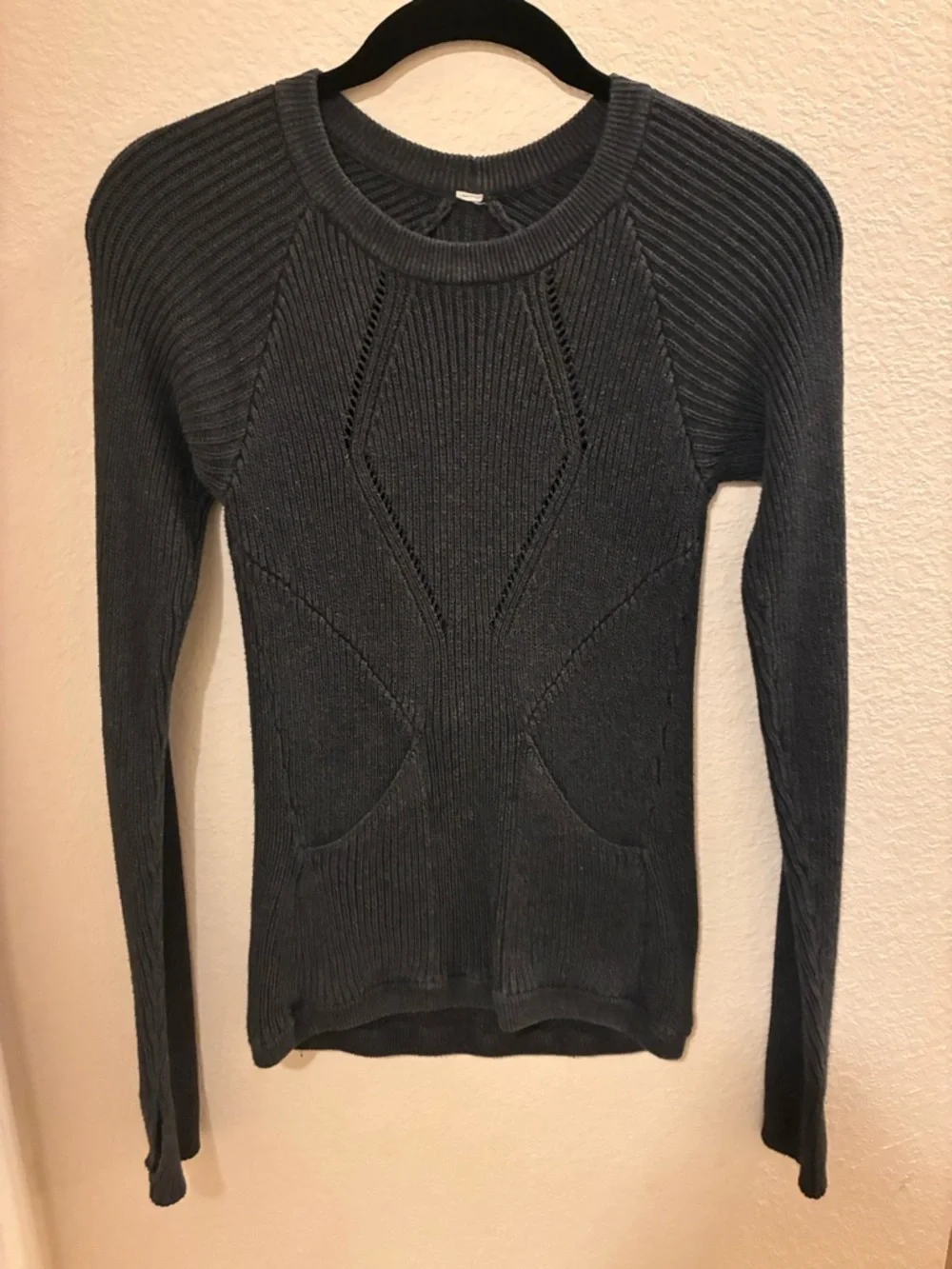 lululemon athletica Charcoal Ribbed Crew Sweater